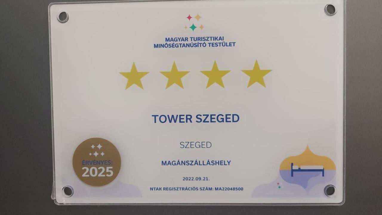 Tower Szeged Belvarosi Exkluziv Panoramas Apartman - Free Parking Luaran gambar